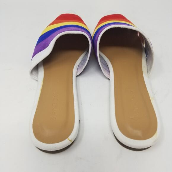 Bamboo NEW Colorful Slip On Mules Multicolor Comfortable Women's Size 8 1\2 - Picture 4 of 7